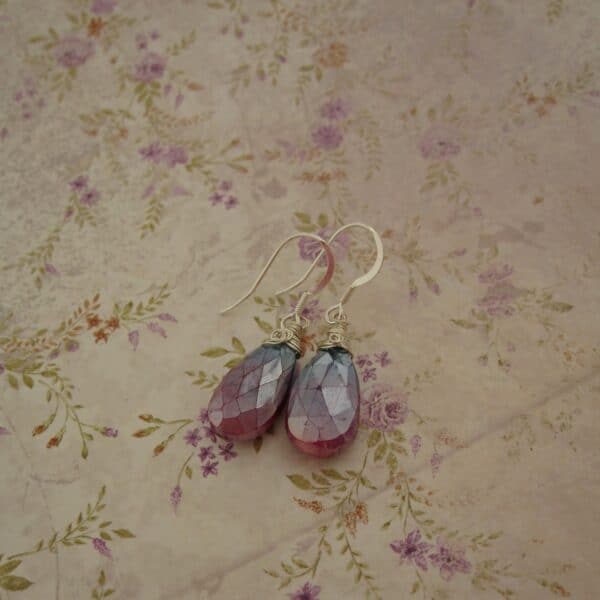 Pink Moonstone Earrings by Indigo Berry