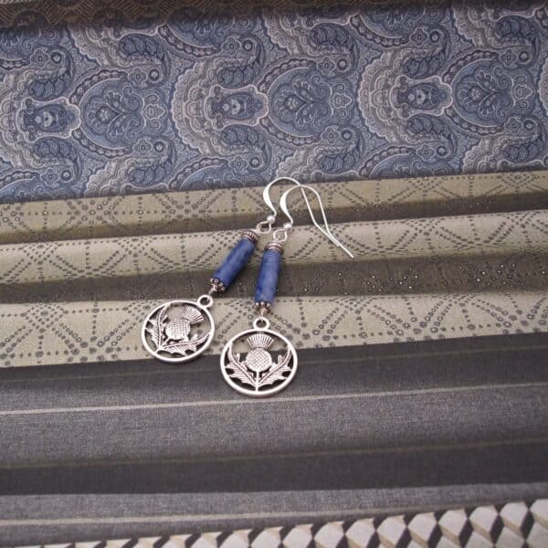 Thistle Earrings with Sodalite by Indigo Berry