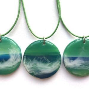Aurora borealis seascape necklace