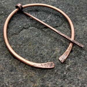 Copper Pennanular Scarf, Cowl, Shawl Pin Viking style
