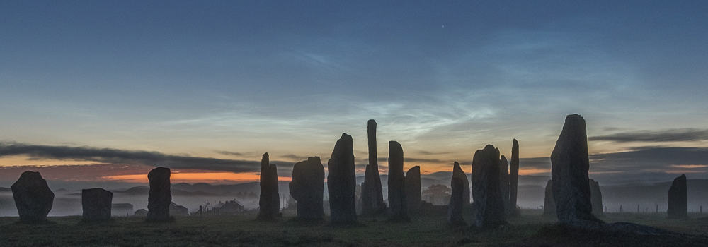 Callanish Standing stones and Noctilucent cloud