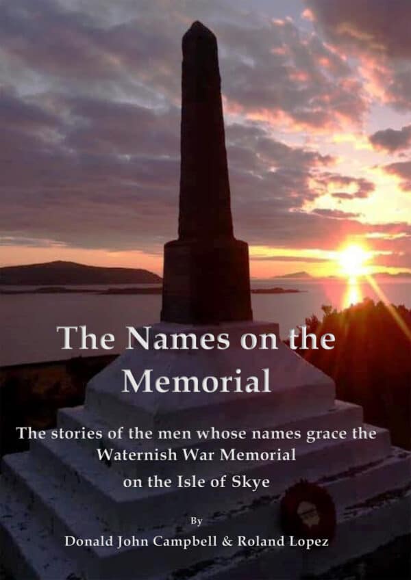 The names on the Waternish memorial