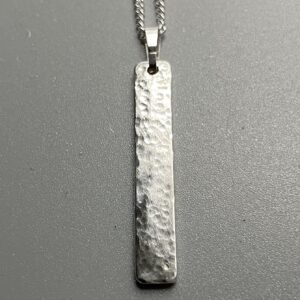 Silver Pendant hammered finish